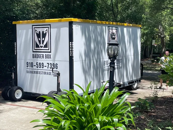 Badger Box portable storage container in Wilmington driveway